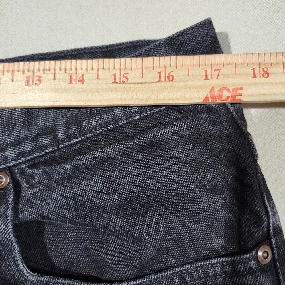 LL Bean Mens Classic Fit Jeans 36x36 Faded Black Acid Wash Straight Leg Cotton